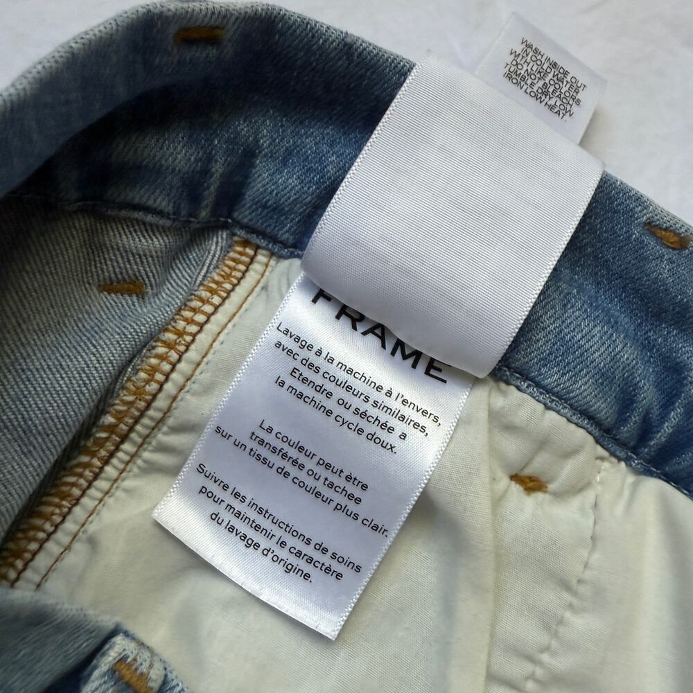 Frame denim skirt, size 30, above knee length, medium wash, EUC - Picture 6 of 6